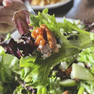 Candied pecan blue cheese salad.