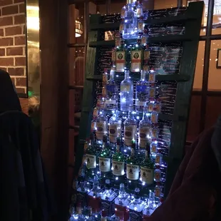 a lighted christmas tree