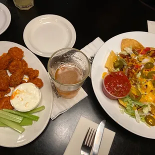 two plates of food