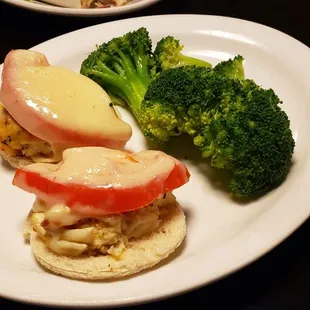 Crab cake melts