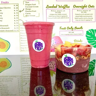 a smoothie and a smoothie