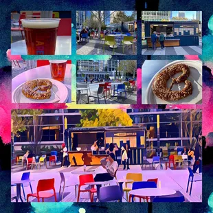 Montage of images from Barebottle Beer Garden at Salesforce Park