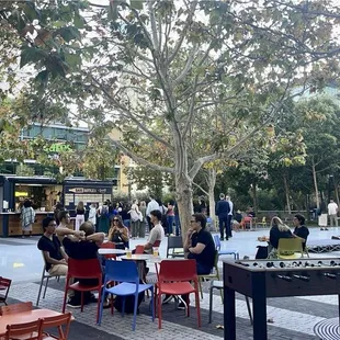 View of the beer garden