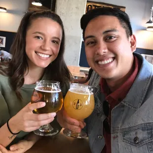 Trying the Hazy IPA and Torcido! Both delicious!