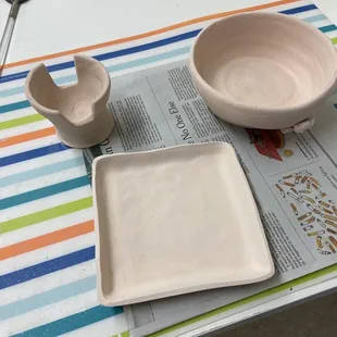 Pre-glaze pieces