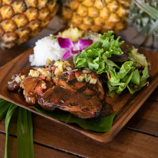 Hawaiian BBQ Chicken Plate