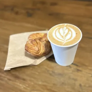 Pumpkin spice latte and kouign amann