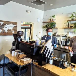 Baristas at work