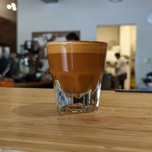 Oatmeal milk cortado