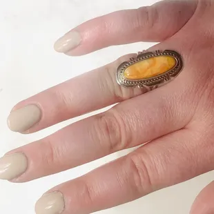 My beautiful new Spiny Oyster ring thanks to Barefoot!