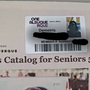 Catalog for Seniors and My new Senior ID
