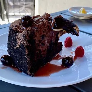 What to call this fabulous cake... German chocolate mouse cake? This is magical!