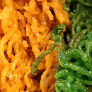 a close up of a bowl of noodles