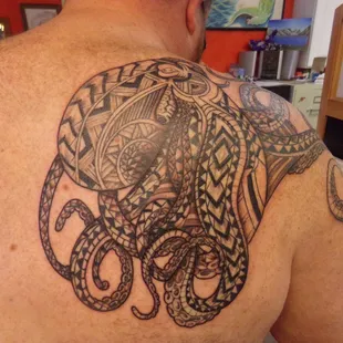 Polynesian tribal octopus by Zack