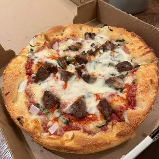 a pizza in a box