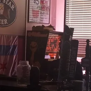 El jefe on his perch sleeping on the job ha