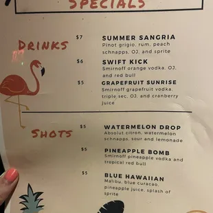 Summer drink specials