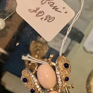 Trifari vintage rhinestone insect brooch