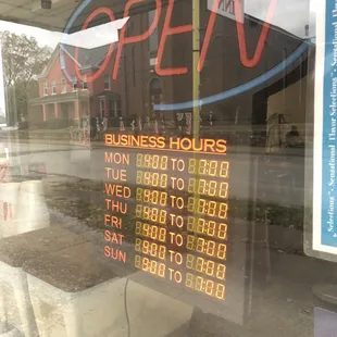 New hours. 4:00am-7:00pm, and 9:00-7:00