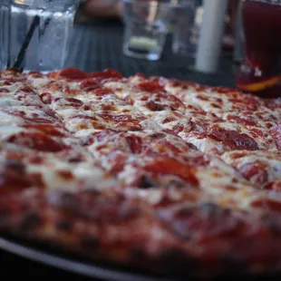 a pepperoni pizza