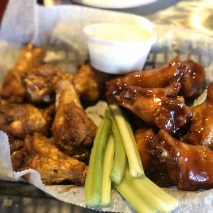 Drumsticks- half dry rub and half BBQ