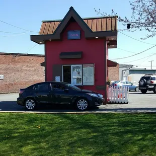 a car parked in front