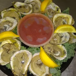 Oysters on the half shell trays!