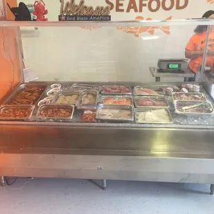 Great selection of seafood!