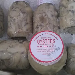 Oysters in the jar!