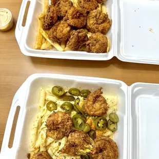 Shrimp plate was delicious and the Cajun Mac with Crispy Shrimp was absolutely delicious!