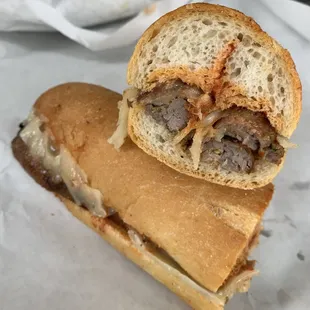 Meatball sub: bland meatballs, barely any sauce, sauce was bland