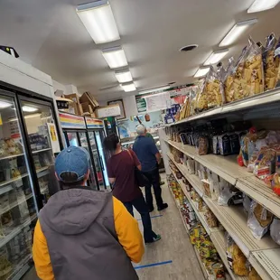 Long line to get sandwiches at noon on a Sunday only to be told they are out of bread.