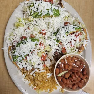 a plate of mexican food