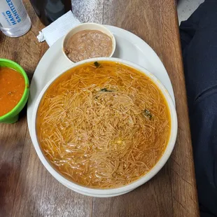 Fideo con pollo
