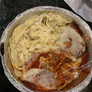 Bari's Trio - Alfredo, chicken parmigiana and lasagna