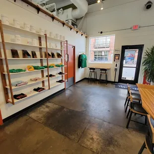 the interior of a coffee shop