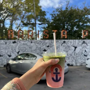 Strawberry Oat Milk Matcha