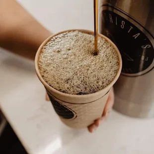 Fresh brews daily -- dark roast, medium roast, and flavor of the day.