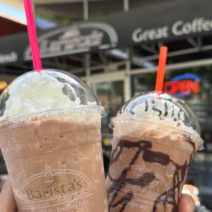 Trying some blended drinks