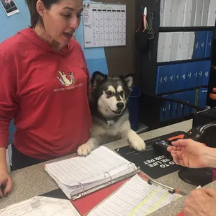 Our greeters at the desk!!!