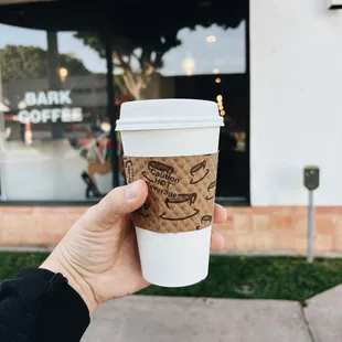 Hot Vanilla Latte with Soy Milk (4/5 )