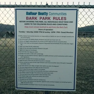 Park rules