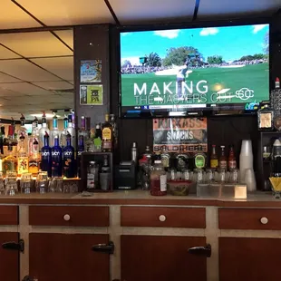 the bar and television