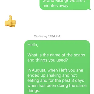 Advising groomer in August 2022