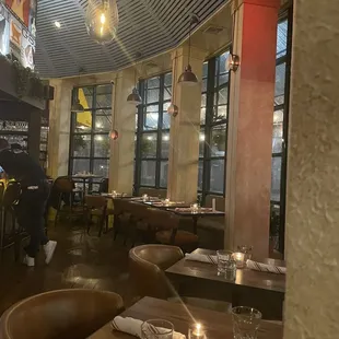 Restaurant view, comfortable bistro atmosphere