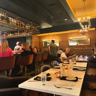 Dining area and part of the bar seating.