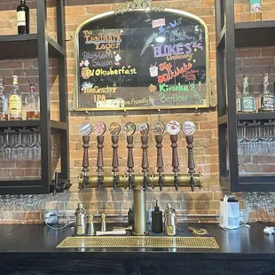 Beers on tap