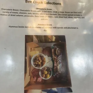 Charcuterie available from Bed Creek adjacent bakery