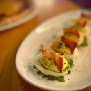 Peppered Bacon Deviled Eggs