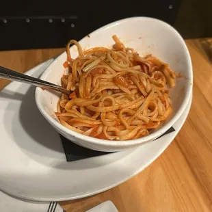 Kids Pasta (red sauce) - son said it was delish!